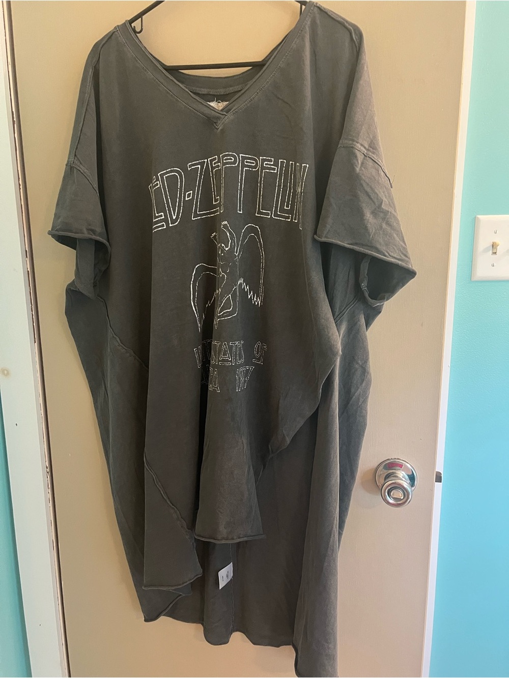 Graphic T-Shirt Tunic dark grey